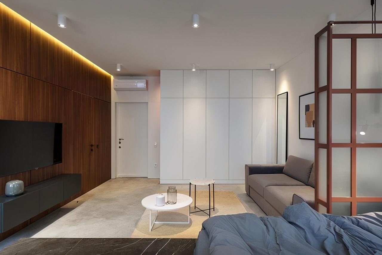 50平公寓设计 用大理石地台当床真的实用!