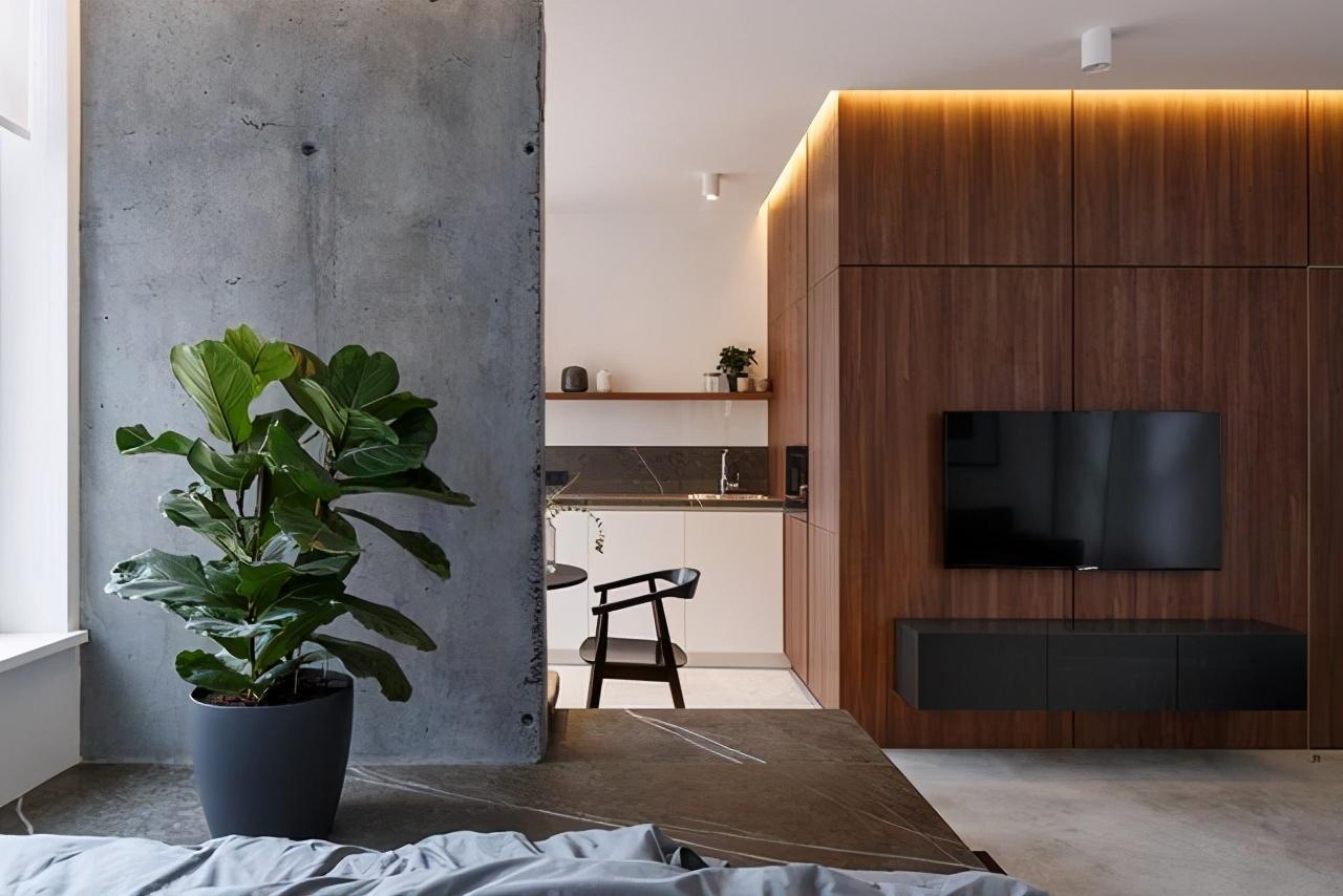 50平公寓设计 用大理石地台当床真的实用!