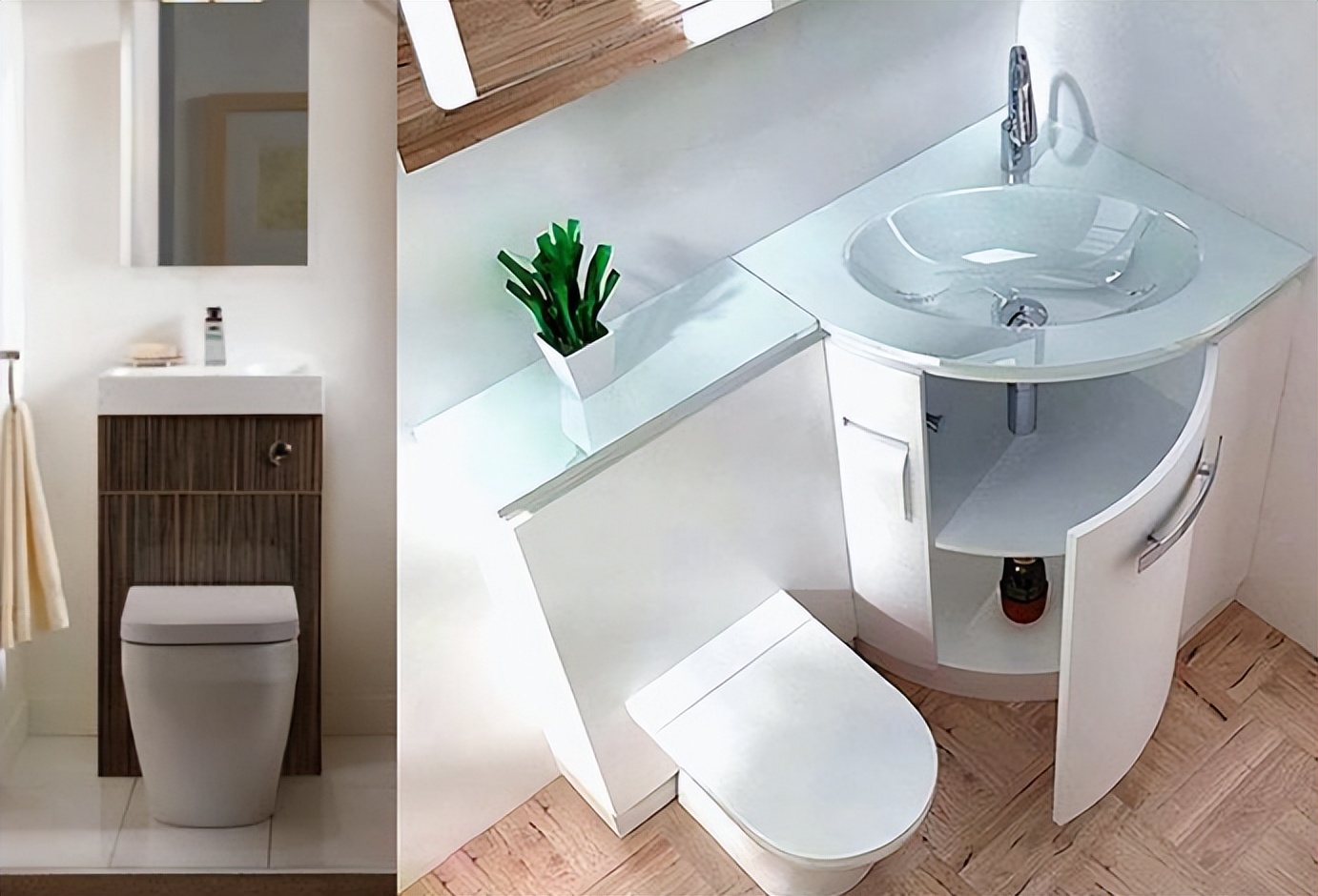 洗手台和马桶一体化设计 适合小户型省水又省空间!