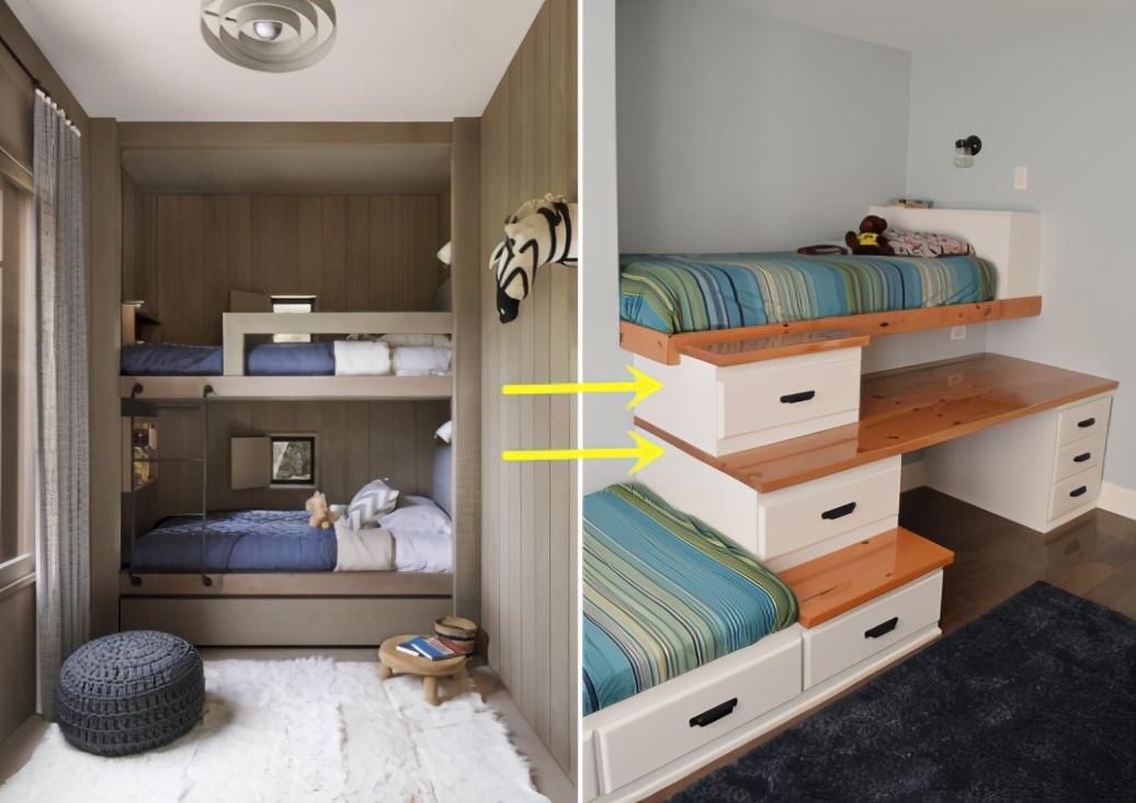 一分为二的大卧室设计 一间房两个孩子睡也不拥挤