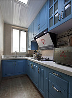 65平地中海风格婚房厨房装修图片