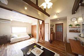 日式公寓客厅装饰效果图片