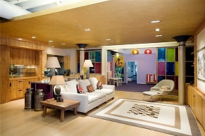 欧式时尚创意木质公寓设计效果图