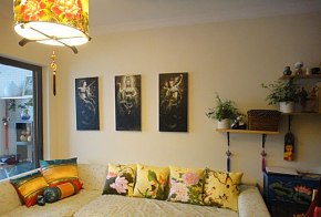 中式小户型客厅背景墙图片