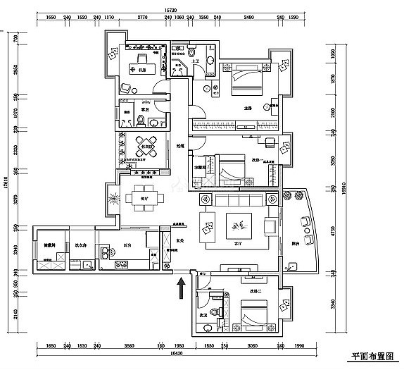 簡約三口之家 25萬打造180平四居 四房裝修,1