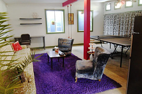 90平米美式简约风格四居室客厅地毯效果图