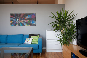 简约风格公寓式住宅客厅沙发背景墙装修设计