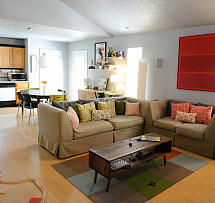 精致简约阁楼式公寓客厅沙发效果图
