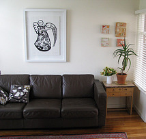 78平米混搭风格两居室客厅沙发背景墙效果图
