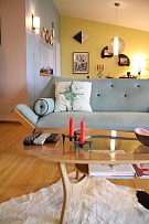 97平米温馨混搭风格客厅沙发效果图