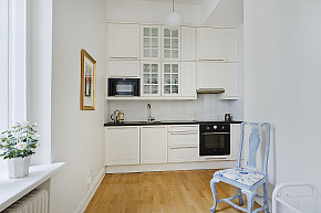 78平米清新北欧风格厨房整体橱柜设计