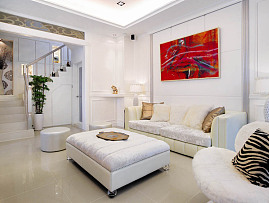 72平米舒适风格别墅客厅楼梯设计