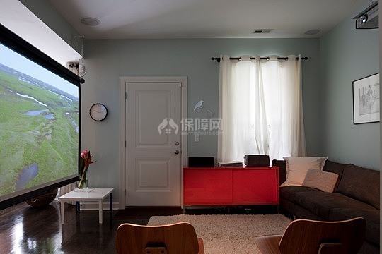 小轉(zhuǎn)變讓客廳變影廳 清新簡(jiǎn)約別墅 別墅裝修,80平