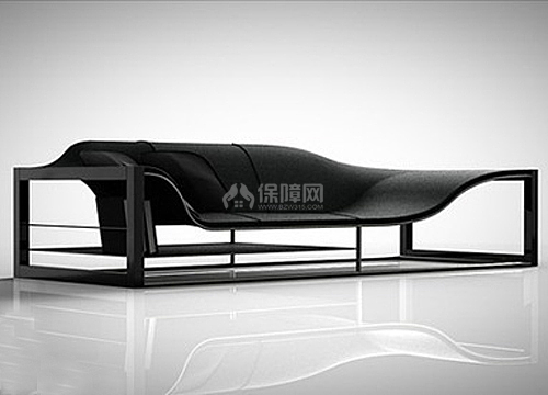 流线型的贴身薄底沙发rnrn　　特点：黑色的经典设