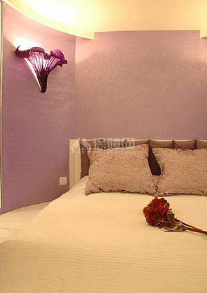 墙面采用了一种瑞典的“紫色天鹅绒”的特殊漆，有着丝
