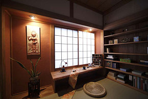 原木日式家居书房效果图片