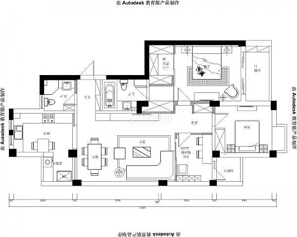 130平新古典咖啡色情怀 三居室装修,130平米装