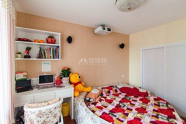 超唯美自制圆床 新婚夫妻精致家 田园风格,美式乡村