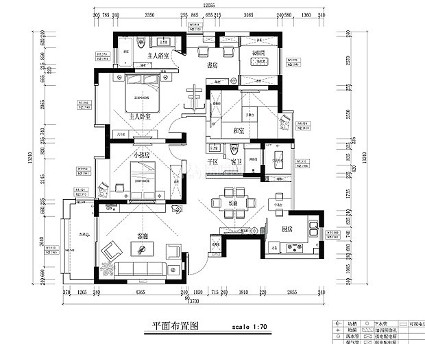 118平素雅二居 典雅素凈美宅 二居室裝修,110