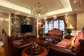 奢华欧式古典家居客厅效果图