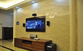 欧式三居客厅电视背景墙图片