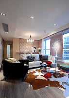 现代奢华两室一厅客厅装饰效果图