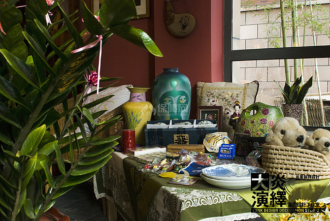 美式乡村风采 红色复古系复式新家 阿喜,大炎演绎,