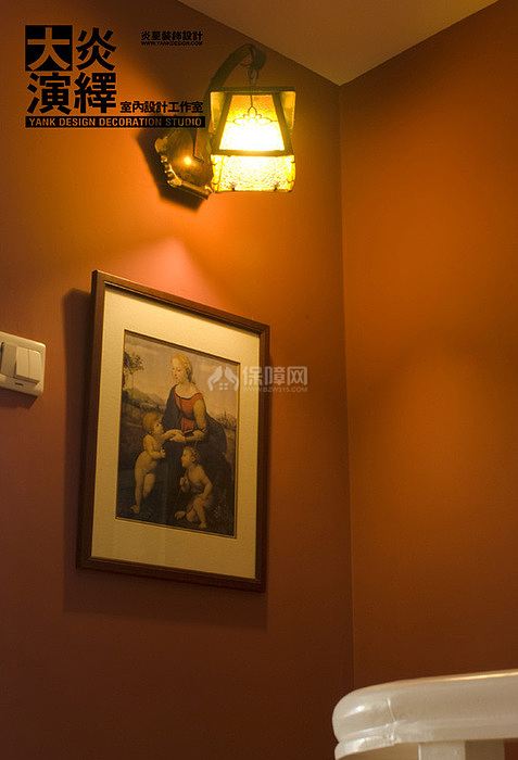 美式乡村风采 红色复古系复式新家 阿喜,大炎演绎,
