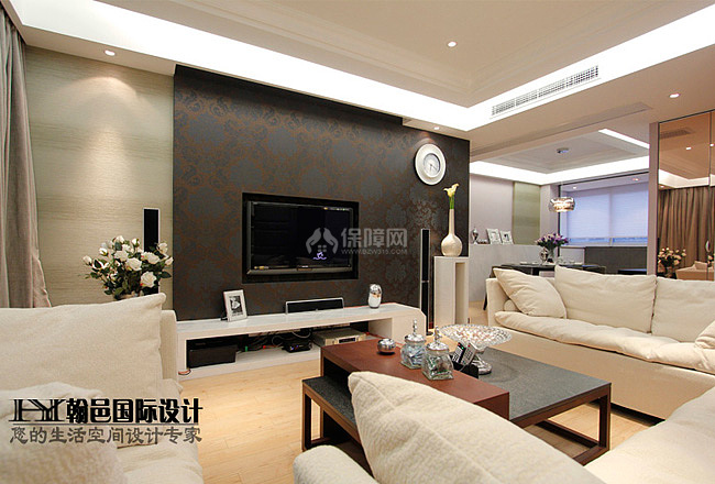 素色交响乐 低调安宁现代简约三居 谌建奇,翰邑国际