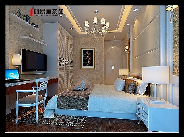本案例为中式，中式风格是以宫廷建筑为代表的中国古典