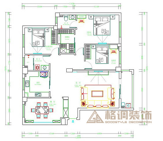 龙湖春森彼岸 120平方 欧式风格 基装造价：5.