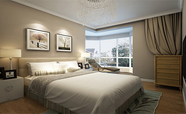 在整个的设计过程中，以简约作为基调，客厅的电视墙上