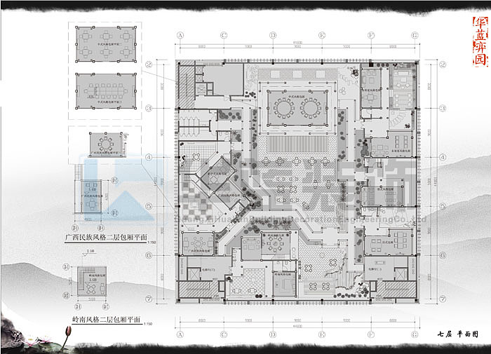 南国弈园会所各式装修风格面积：2000㎡