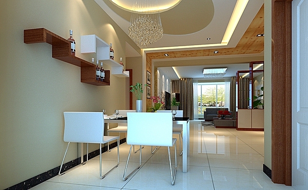 次设计主要以接近自然、简约为主，门厅的设计和吊顶用