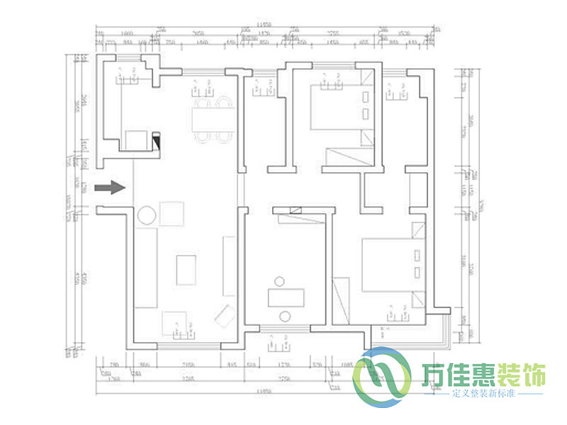 设计说明：本案是领秀城128平米的户型，房主是刚结