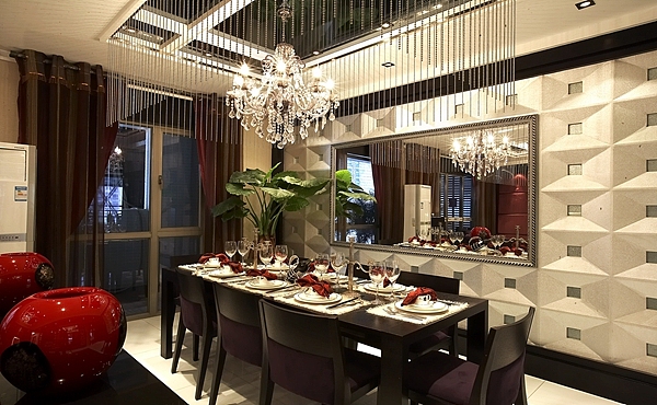 新中式古典居家风格饰品色彩可采用有代表性的中国红和