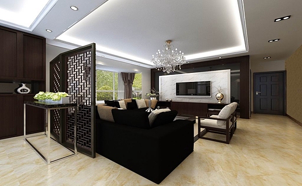 新中式古典居家风格饰品色彩可采用有代表性的中国红和