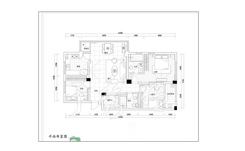 简约美式     130平    5万（硬装，设计