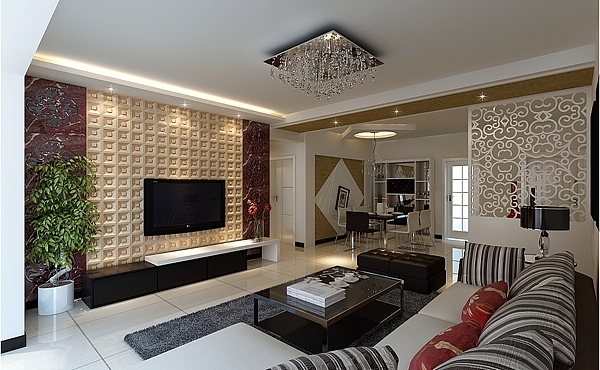 此方案以简洁的表现形式来满足人们对空间环境那种感性