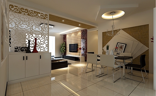 此方案以简洁的表现形式来满足人们对空间环境那种感性