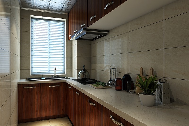 在整个的设计过程中，以简约作为基调，米色的沙发与咖