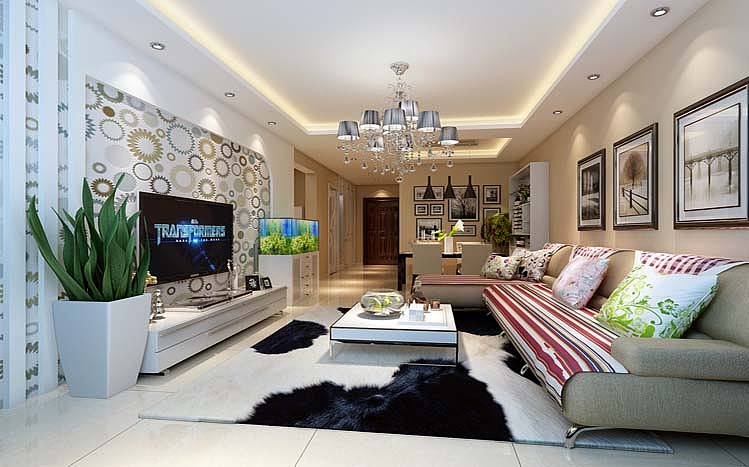 新中式古典居家风格饰品色彩可采用有代表性的中国红和