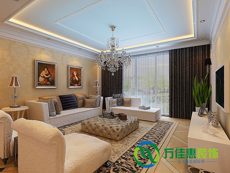 设计师：孟凡刚设计风格：简欧面积：180㎡全包价格