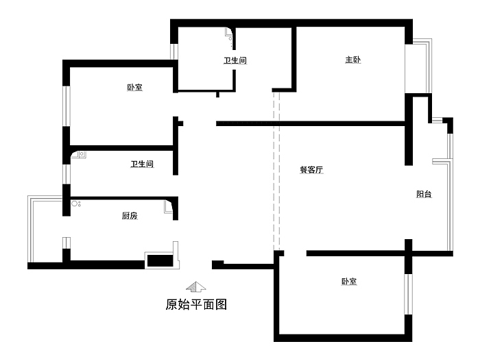 业主为一家三口。设计需求：原有的厨房面积比较小，希