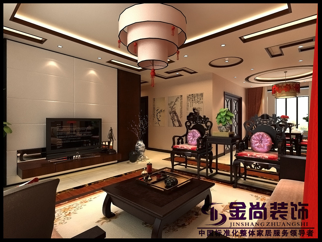 业主追求修身养性的生活境界。书卷味道浓，凸显大气，