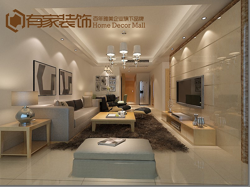 本案列以简洁大方的现代简约风格为主，主要以硬包，茶