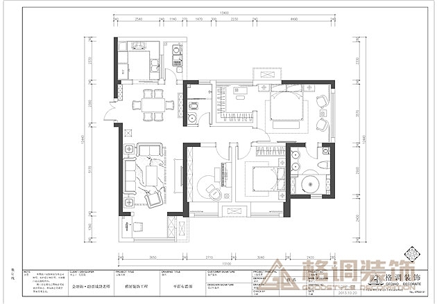 楼盘地址：融景城面积：115㎡造价：5.35万设计