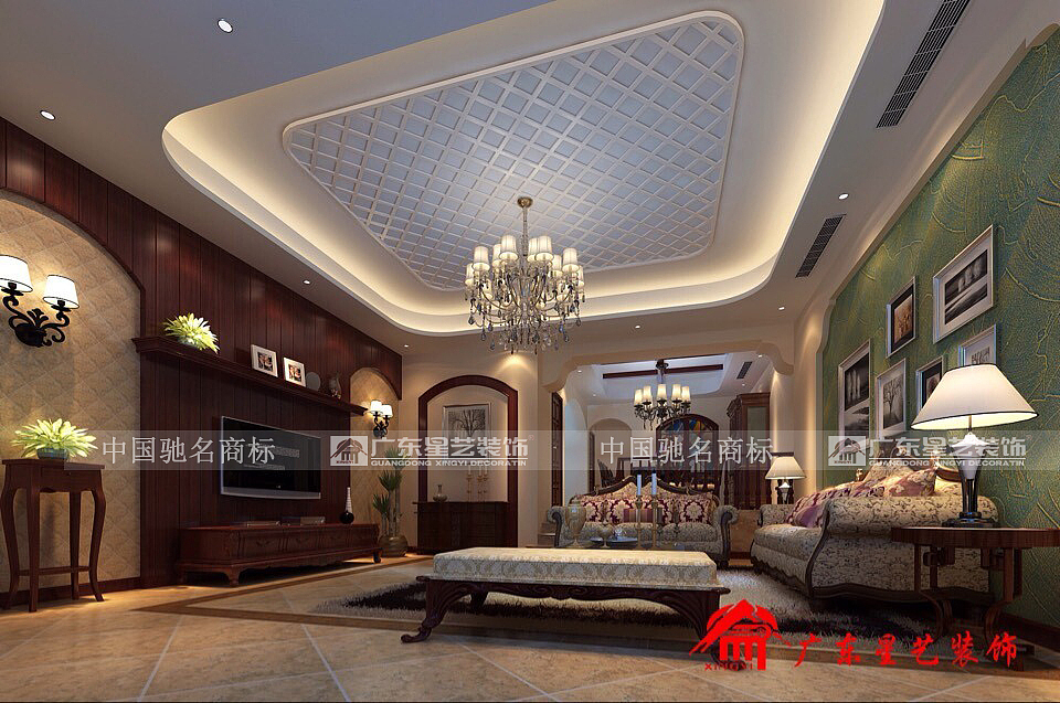 主要用材T&L砖，硅藻泥墙面顶，铁艺扶手，艺术玻璃