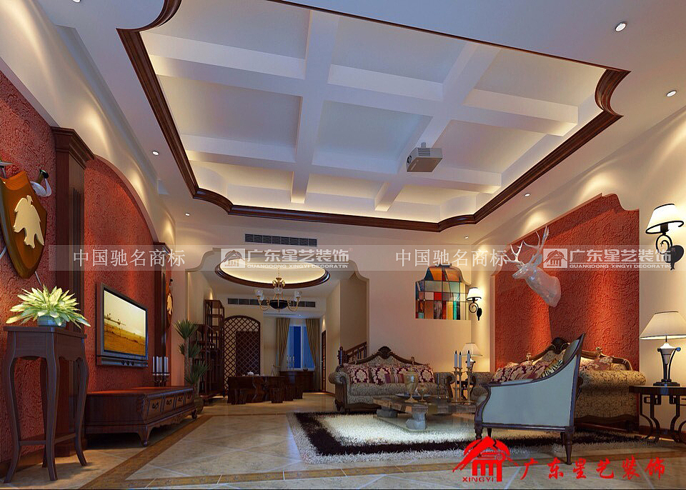 主要用材T&L砖，硅藻泥墙面顶，铁艺扶手，艺术玻璃