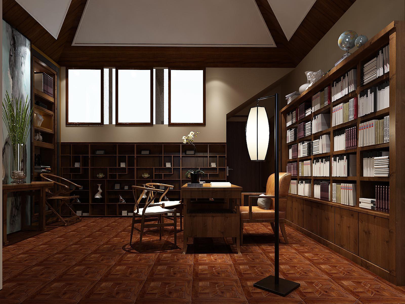 本案明代黄花梨家具为主要基层，融入一些中国结及灯笼